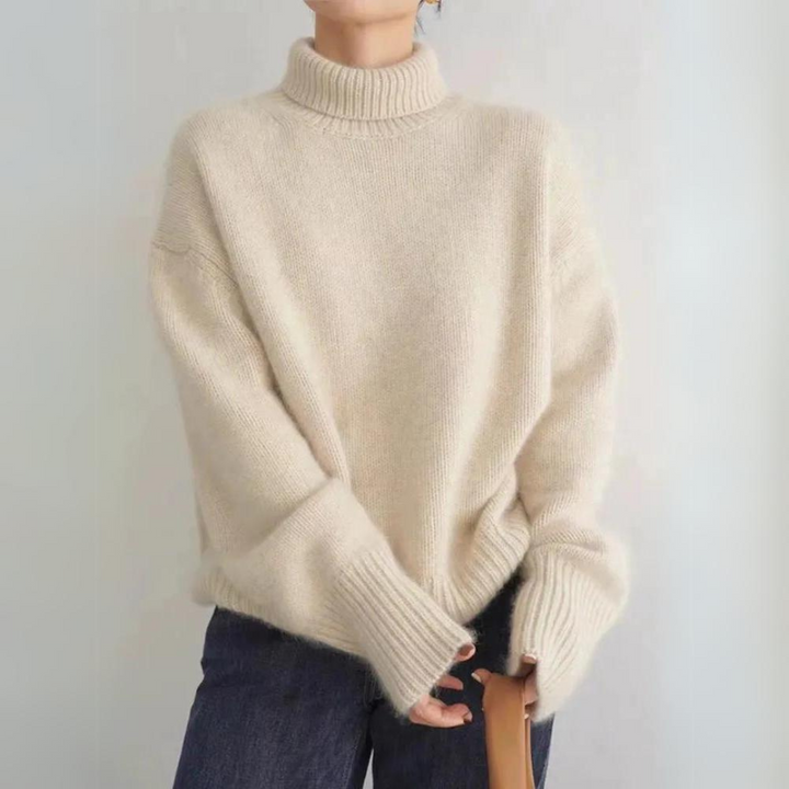Karley | Pull col roulé tricoté très doux