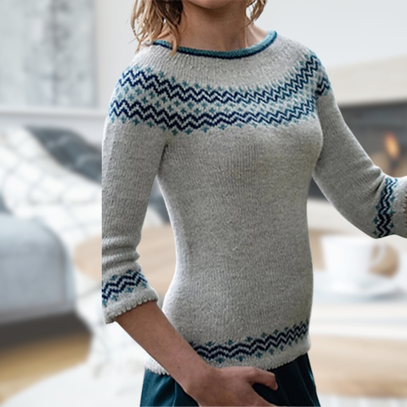 Alia | Pull col rond tricoté confortable