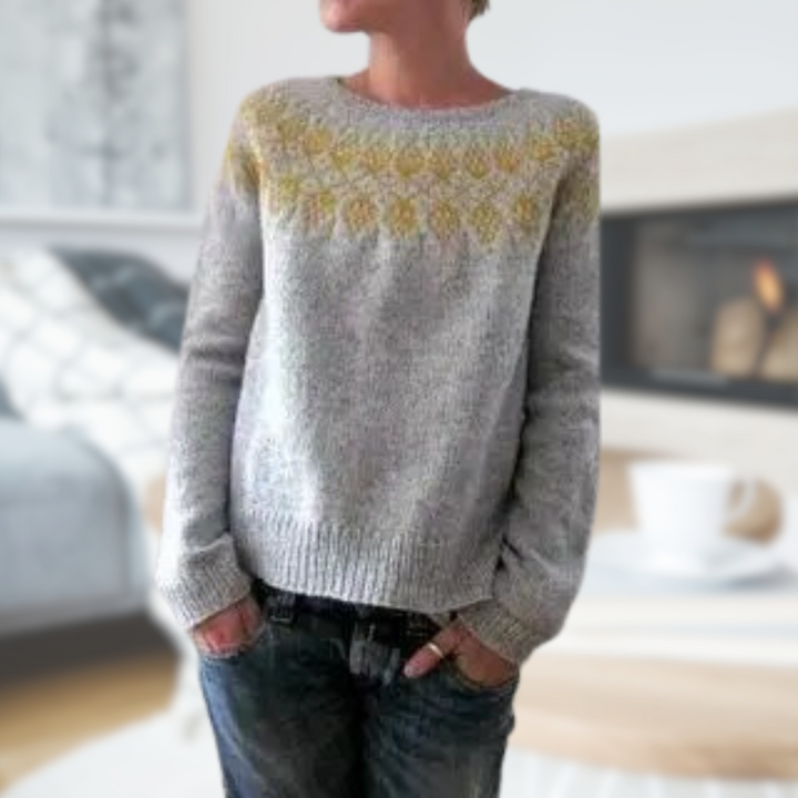 Alia | Pull col rond tricoté confortable