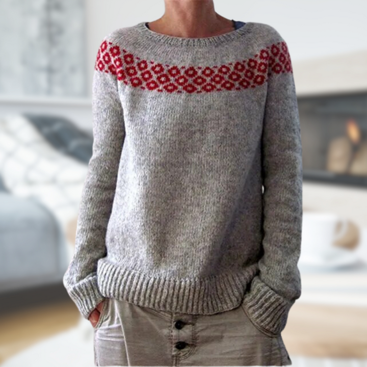 Alia | Pull col rond tricoté confortable