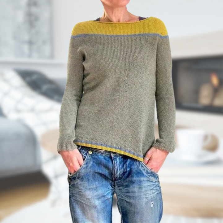 Alia | Pull col rond tricoté confortable