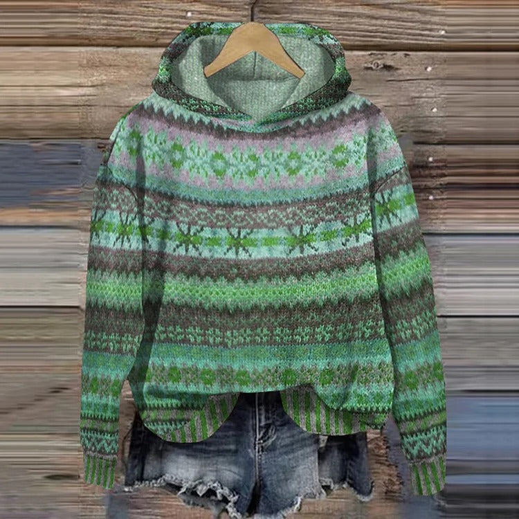 Tilleul | Sweat à capuche rétro tendance